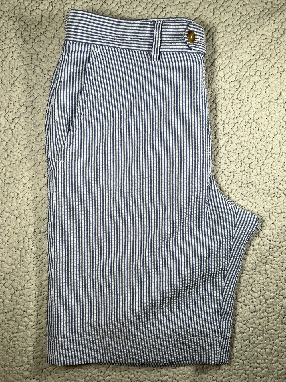 Fairway & Greene Larson Tech Short in Blue and White Stripe - 32w 9L